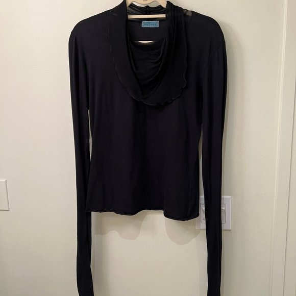 Long Sleeved black top by Velvet - Picture 1 of 7
